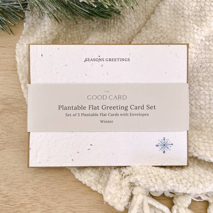 Plantable Flat Card Set - Winter for wholesale by The Good Card