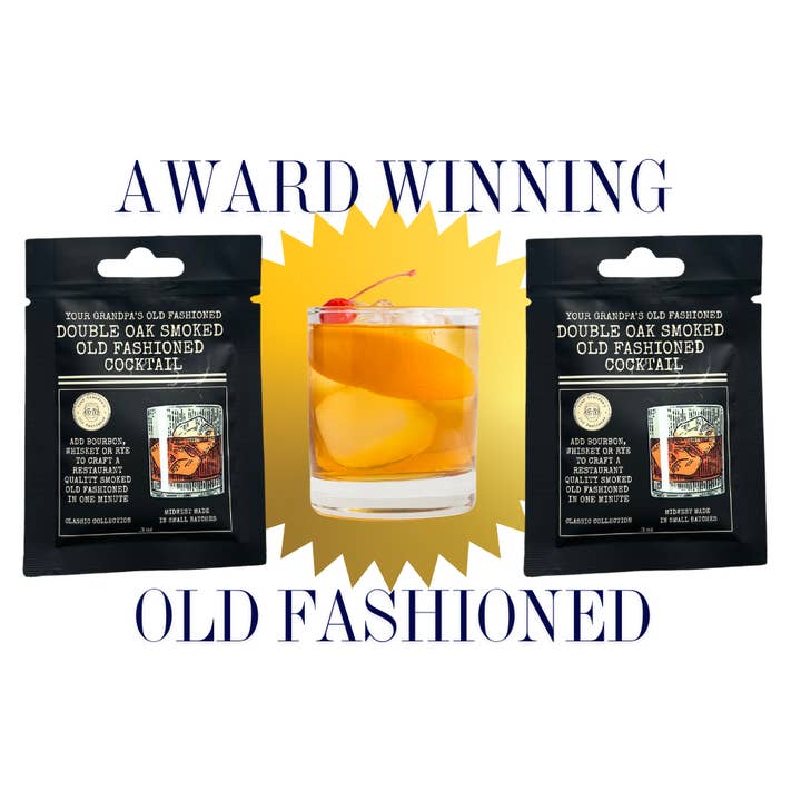 Your Grandpa's Old Fashioned - Wholesale Cocktail mix/syrup - Double Oak Smoked Old Fashioned Cocktail Mix - Just Add Bour5