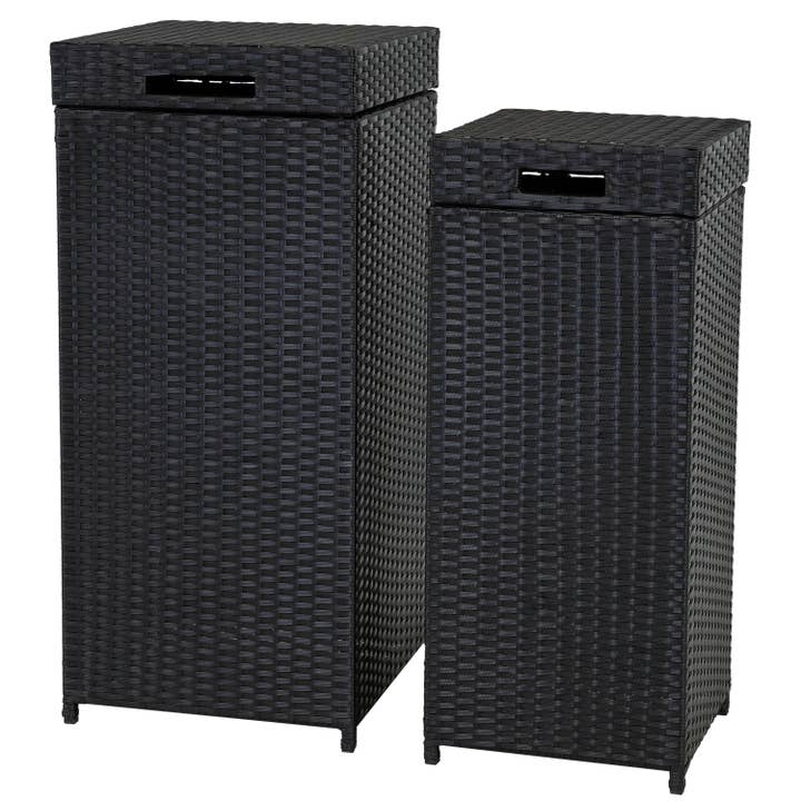 Wicker Outdoor Trash Cans - Set of 2 - 26 Gal. and 15 Gal. and other Purchase Wholesale trash can. Free Returns & Net 60 Terms on Faire trending on Faire.