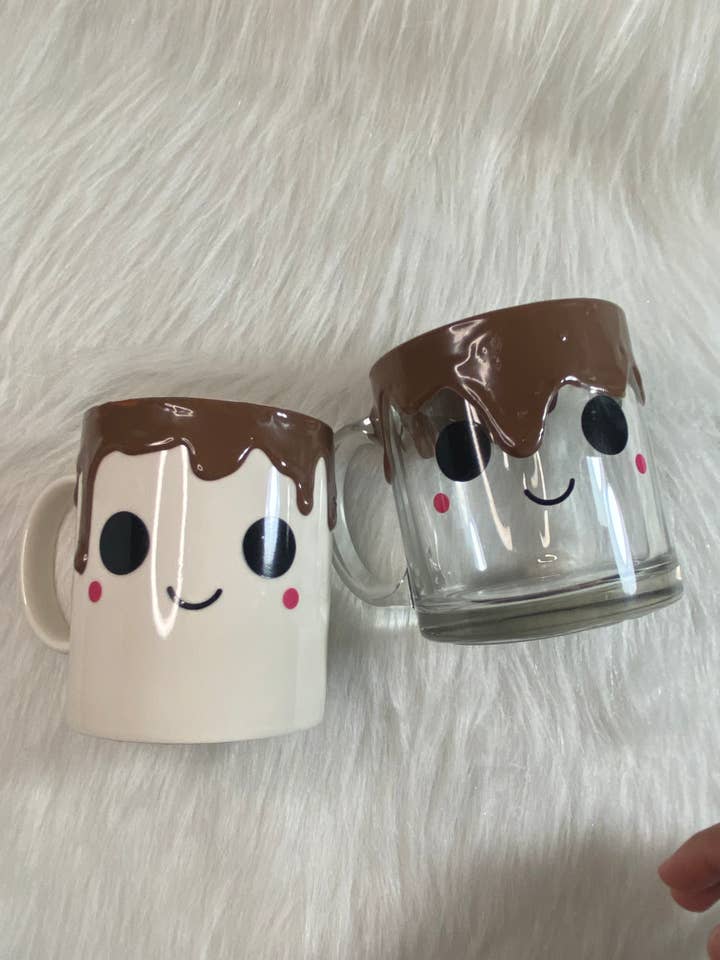 Marshmallow Mug | Smore Mug | Clear/White Mug for wholesale by KraftzbyKenzie