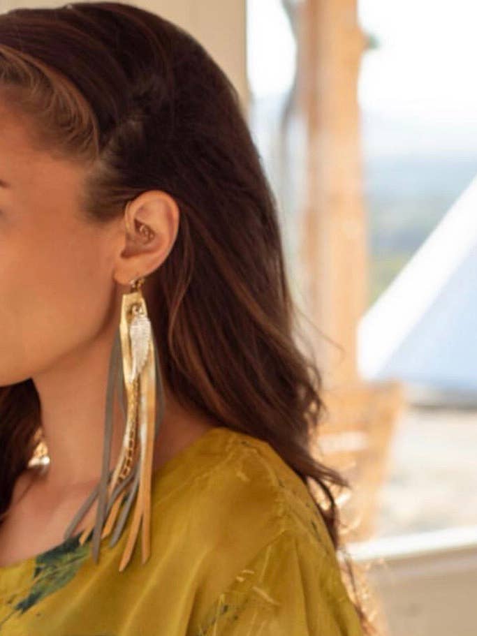 "Angels On Earth" Signature Ear Cuff ~ Metallic Gold for wholesale by ONYX xoxo