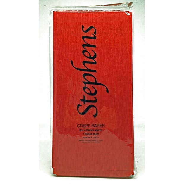 West Design Products UK – wholesale Craft supplies – Stephens Crepe, 40% Stretch, 1 Sheet, Red, 3m x 500mm0