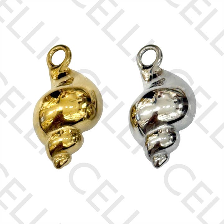 Celli Biju - Wholesale Pendant/Charm Necklace - Steel Medal - cowrie3