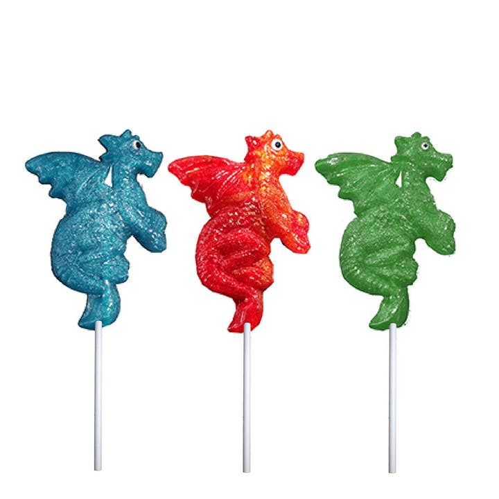 Dragon Glitter Lollipops - Assorted for wholesale by Melville Candy Company