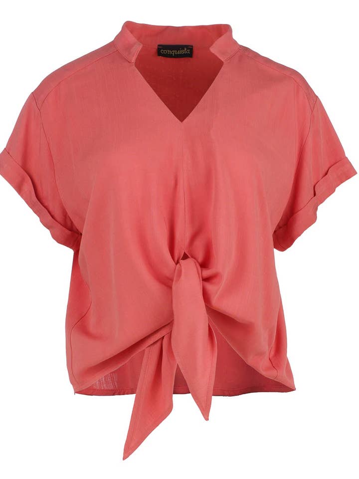 Top corail à lacets pour la vente par conquista