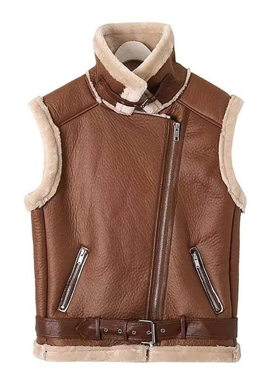 Fashion Combination - Wholesale Outerwear Vest - Women's - leather vest4
