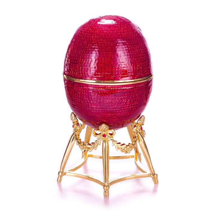 danila-souvenirs - Vente Boîte/rangement à bijoux - Boîte à bijoux Faberge First Hen Egg, rouge poulet