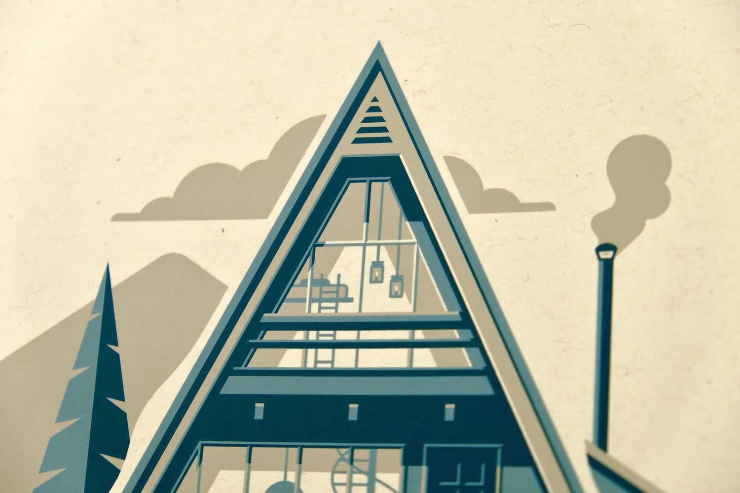 DKNG Studios - Wholesale Art Print - Cascade - 14" x 11" Three-Color Screen Print3