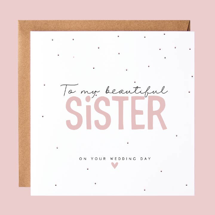 Cartão de dia de casamento da irmã, cartão de casamento, da noiva, obrigado por atacado de Lynseylovez