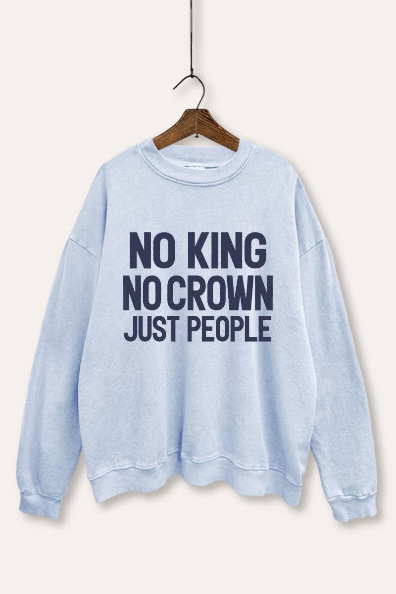 VINTAGE POINT USA - Wholesale Graphic Sweatshirt - Women's - NO KING NO CROWN MINERAL WASH GRAPHIC SWEATSHIRT1