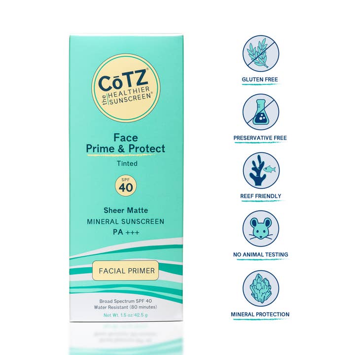 CoTZ The Healthier Sunscreen - Wholesale Sunscreen - Face Prime & Protect Tinted SPF 404