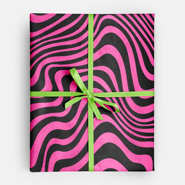 Fuchsia Swirl Wrapping Paper for wholesale by Rock'N Paper