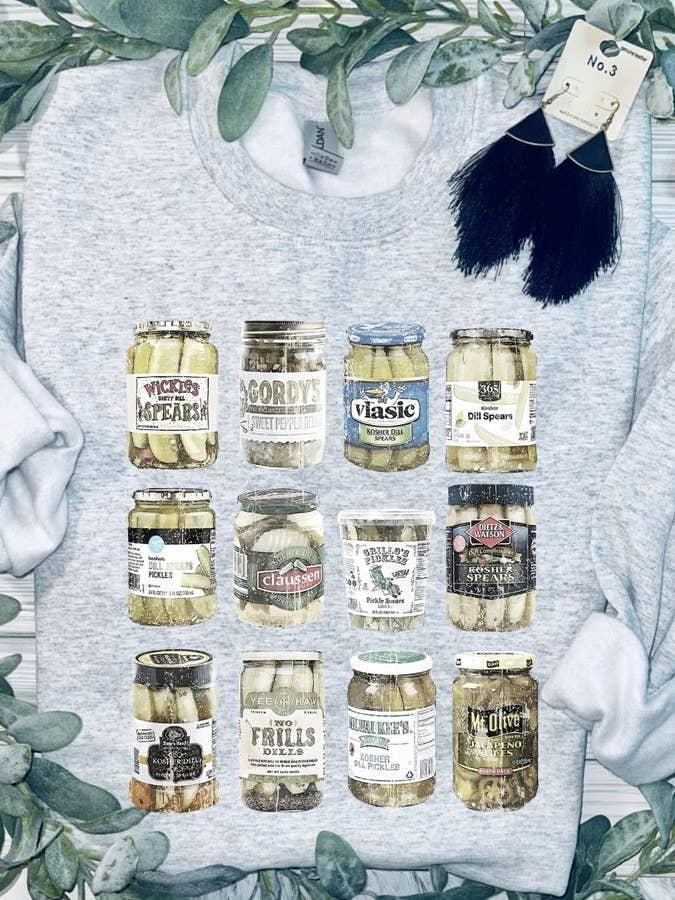 Vintage Canned Pickles (SWEATSHIRT) for wholesale by 1/2 Penny Wholesale