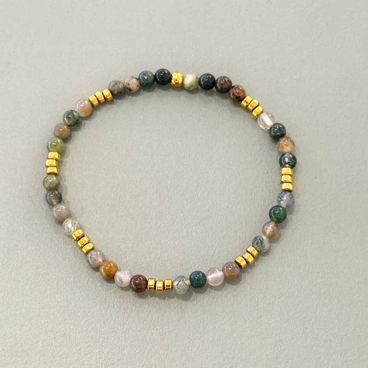 Cassette Barcelona - Wholesale Beaded Bracelet - Aloa Elastic Summer Bracelet w Mineral Stones
