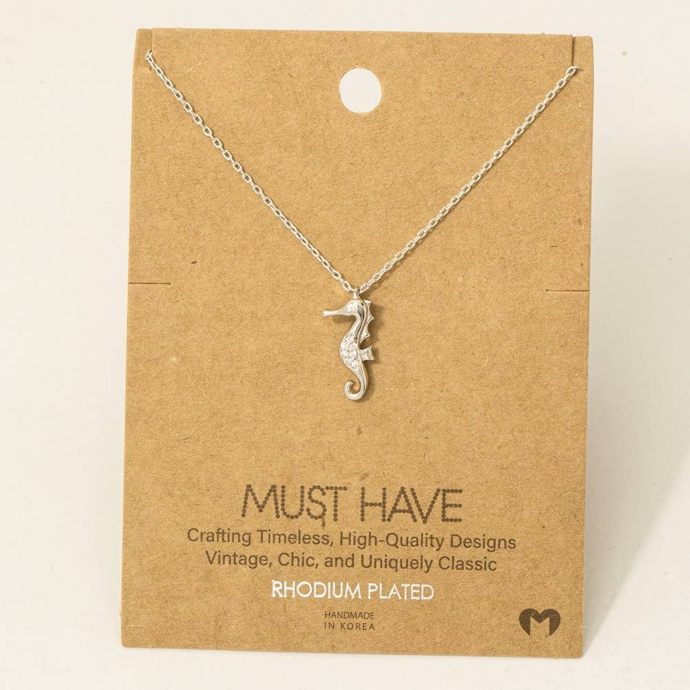 Fame Accessories - Wholesale Pendant/Charm Necklace - Mini Sea Horse Pendant Necklace5