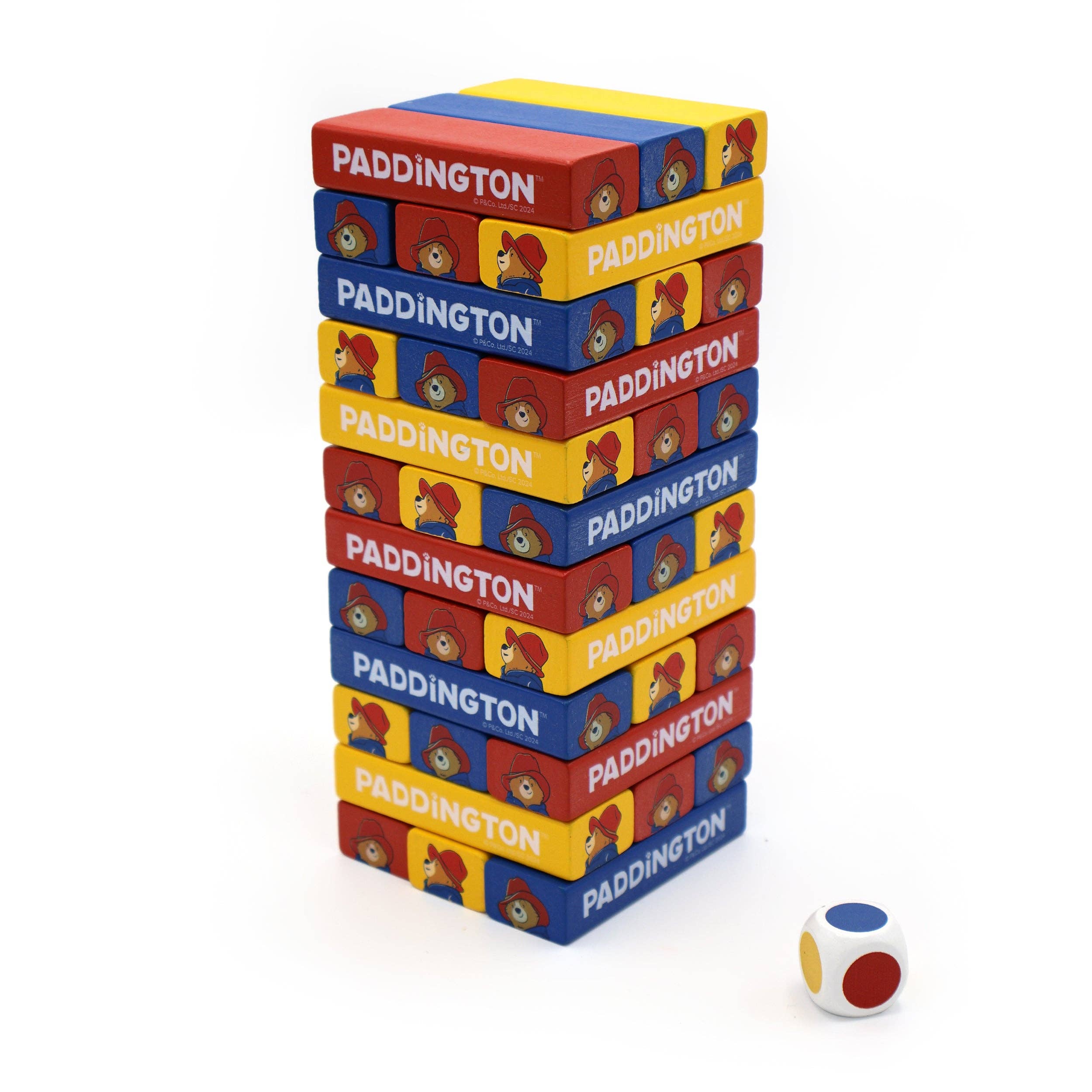Robert Frederick Ltd - Venta al por mayor Juegos de apilar - Juego de la Torre Tambaleante de Paddington – Juego de Apilamiento de Bloques de Madera con Dados – Divertida Actividad Familiar3