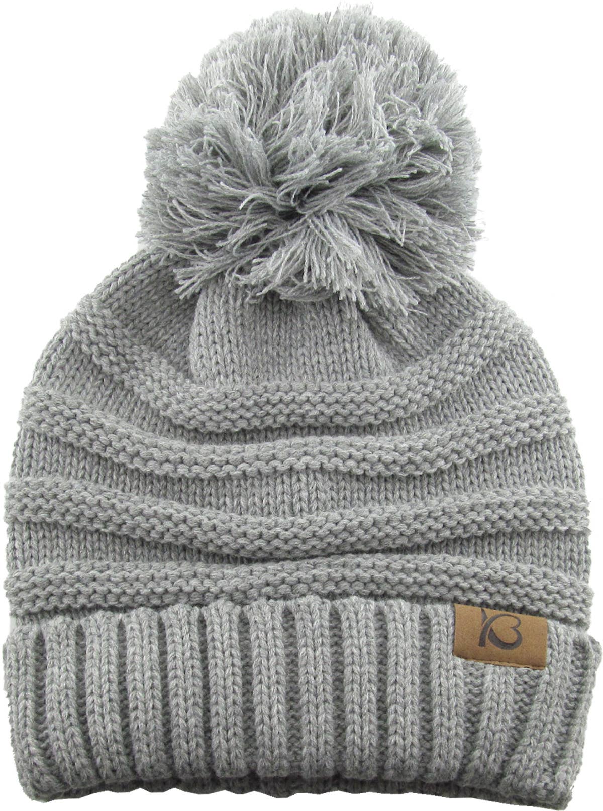 KBETHOS – Großhandel Beanie – Damen – Chunk Pom Pom Grobstrick-Mütze mit Zopfmuster und Rippenstrick11