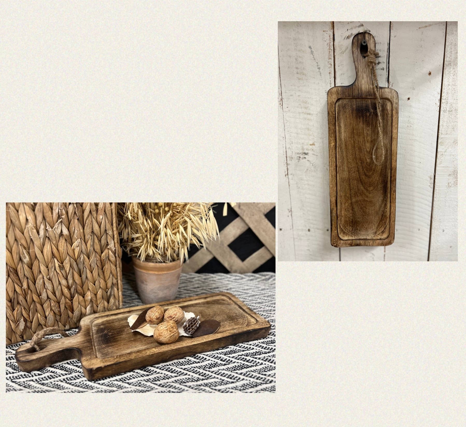 Wholesale Home Decor - Wholesale Cutting Board - Dark Wood Chopping Tray 15x5x0.5in1