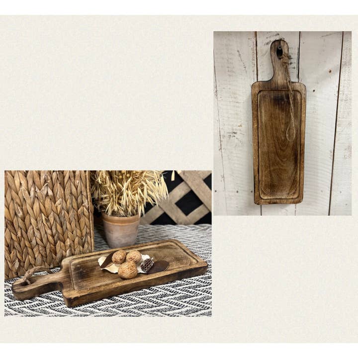 Wholesale Home Decor - Wholesale Cutting Board - Dark Wood Chopping Tray 15x5x0.5in1