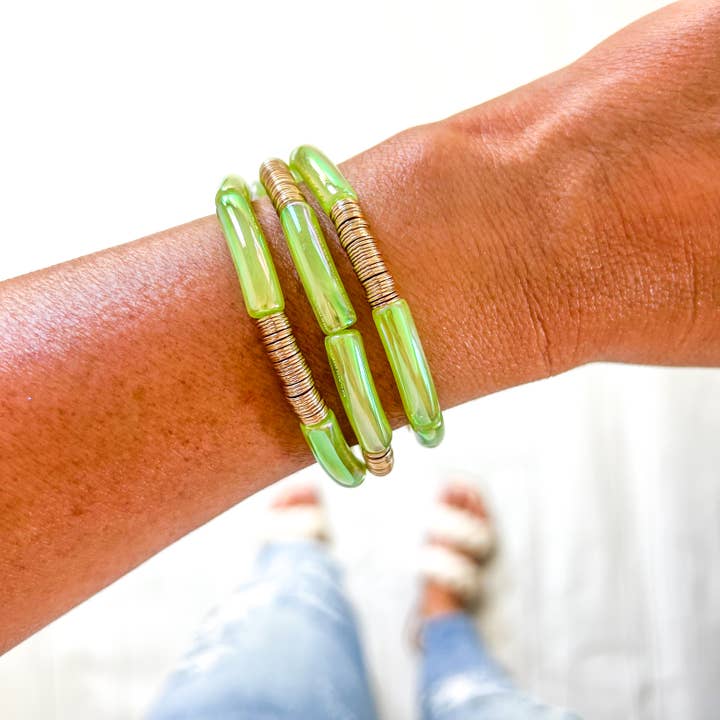 Savvy Bling - Wholesale Beaded Bracelet - Metallic Tube Bracelets107