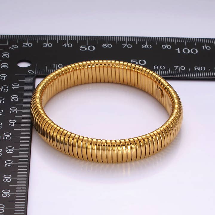 Aim Eternal - Wholesale Bangle Bracelet - Bold Gold Flex sturdy bangle Bracelet Women Waterproof