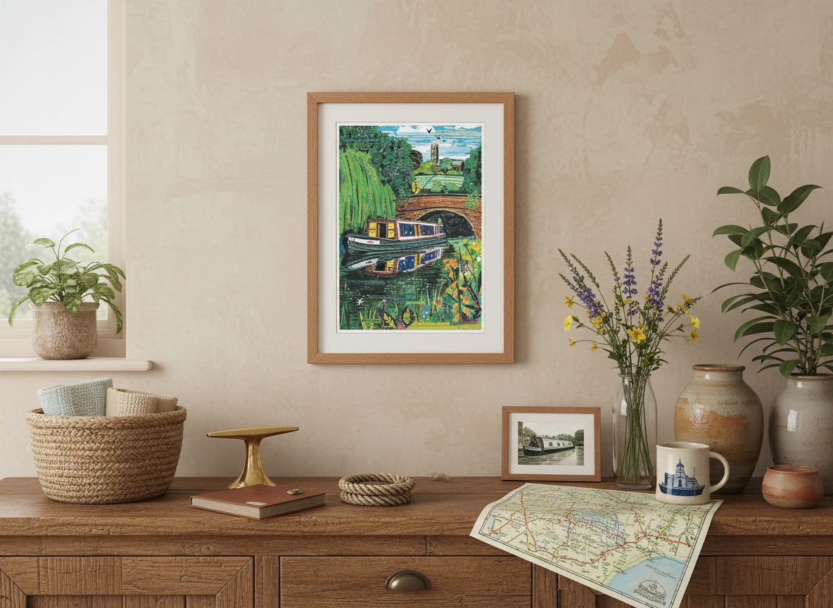 Jamie Poole – wholesale Art print – Canal Life A3 Print on Silk Stock3