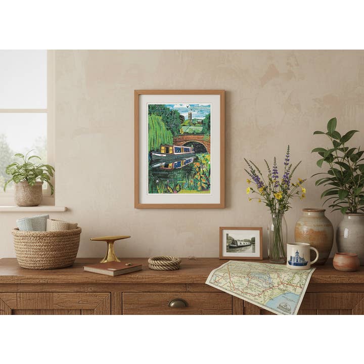 Jamie Poole – wholesale Art print – Canal Life A3 Print on Silk Stock3