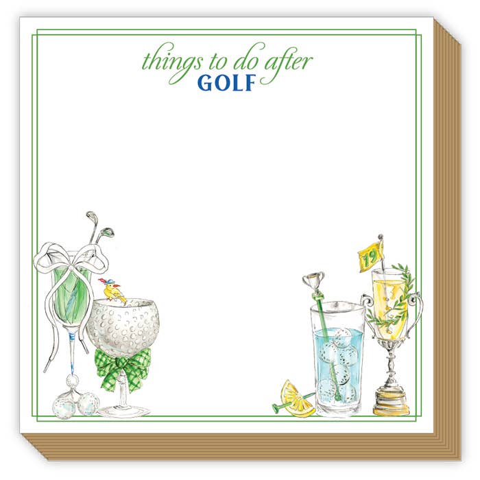 Golf Cocktails Things To Do After Golf Luxe Notepad for wholesale by RosanneBeck Collections