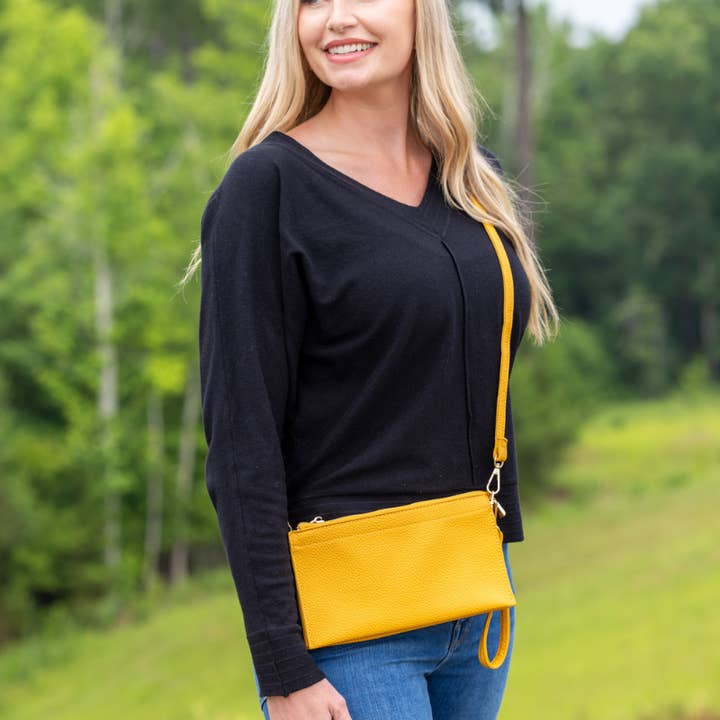 a Wink & a Nod - Wholesale Crossbody Bag - Women's - Abby 3-in-1 Handbag - Yellow
