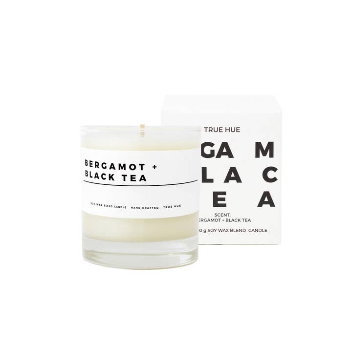 True Hue - Wholesale Jar/Filled Candle - Bergamot + Black Tea Candle