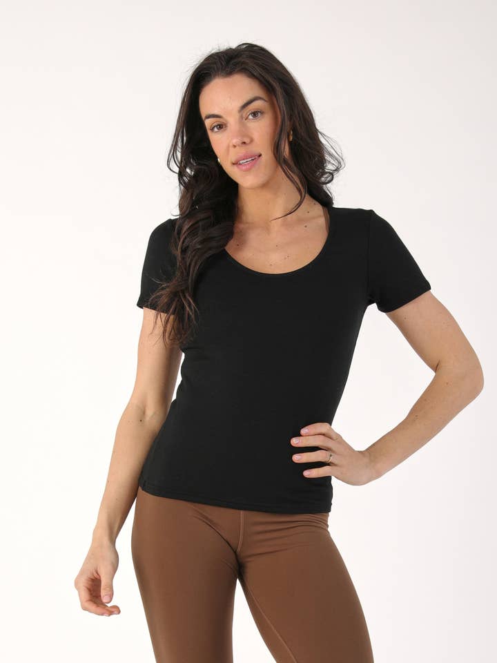 Avery Short Sleeve: Black for wholesale by Glyder