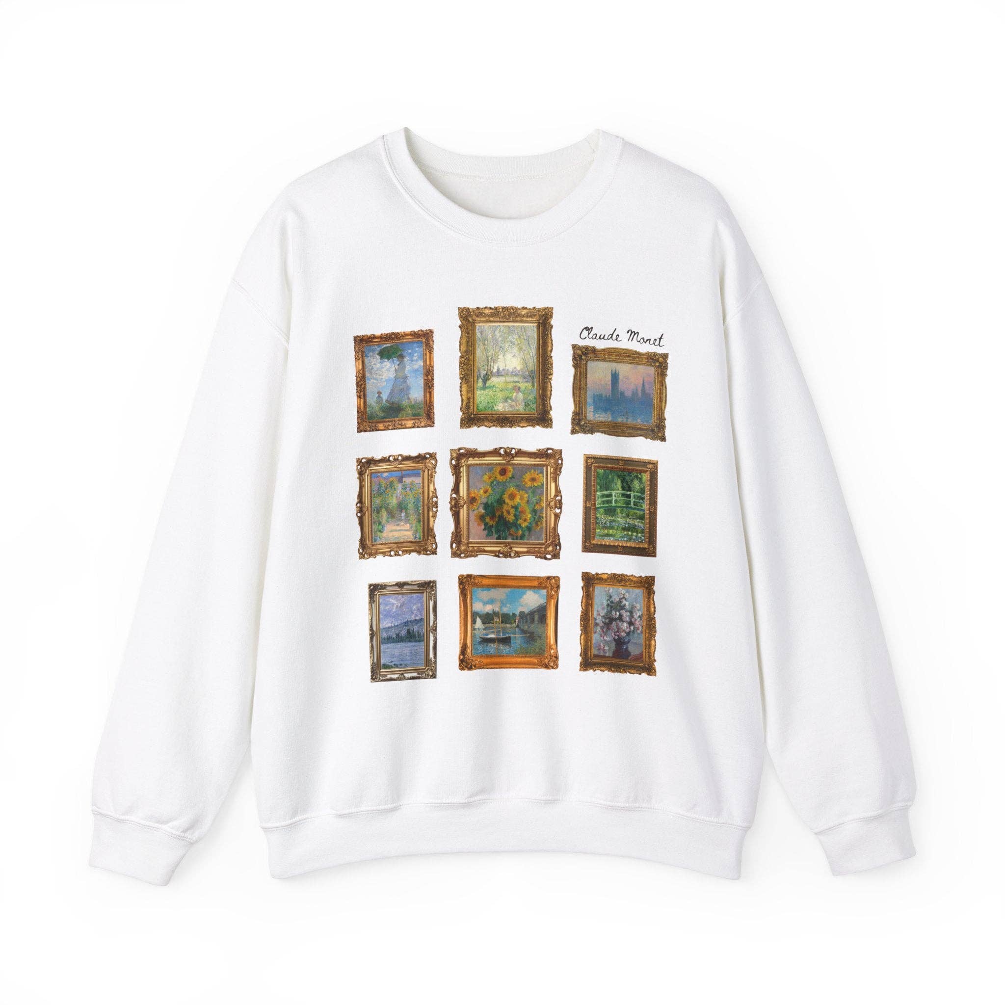 Opal and June - Wholesale Graphic Sweatshirt - Women's - Claude Monet Sweatshirt: Framed Famous Paintings Art History1
