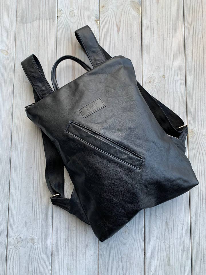Sac à dos en cuir 13 pour ordinateur portable | Sac à dos en cuir recyclé pour la vente par LeaF