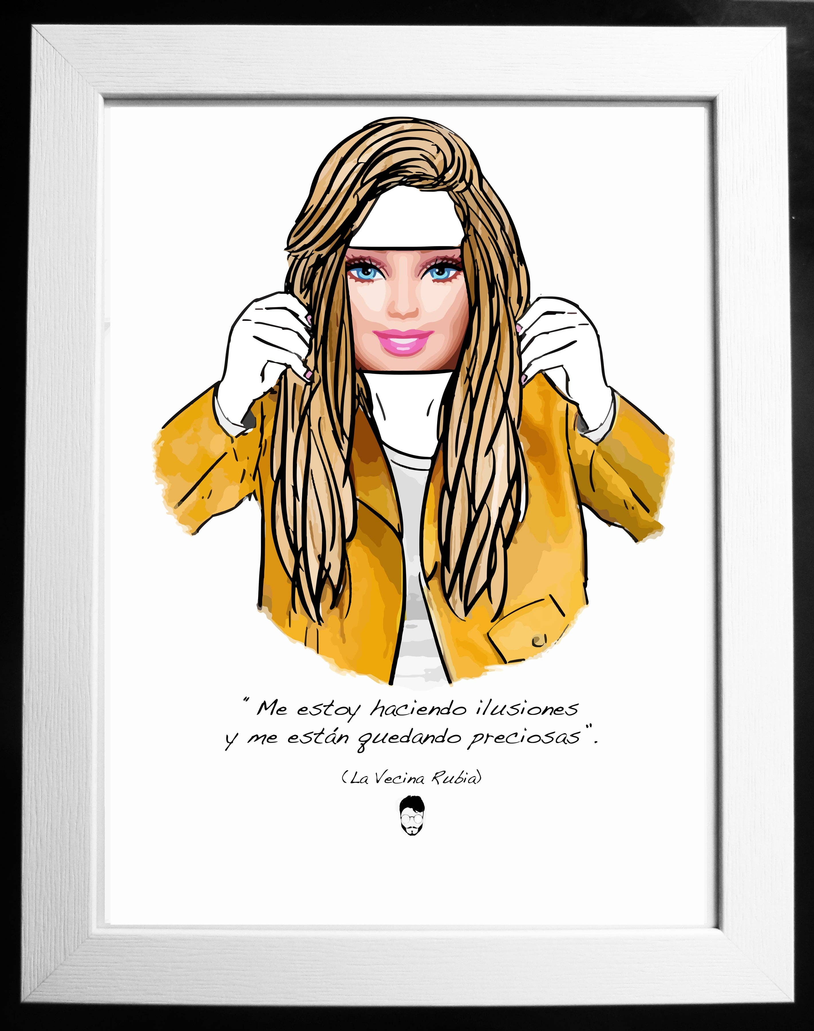 El loco del Pelo Rizo - Vente Affiche d'art - La Vecina Rubia