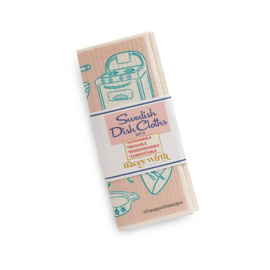 Tracey Wirth Designs - Wholesale Dishcloth - A set of 2 Swedish Dish Cloths3