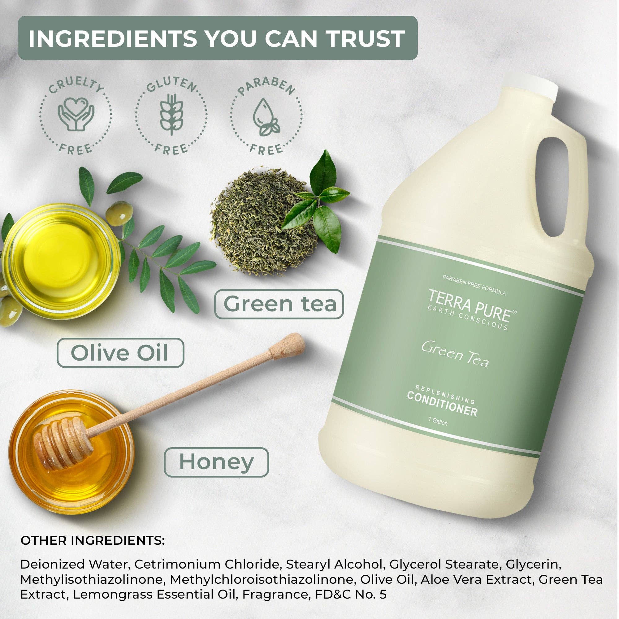 Diversified Hospitality Solutions - Wholesale Hair Conditioner - Terra Pure Hotel Conditioner | Four Gallons | Designed to Refill Soap Dispensers | by Terra Pure (Set of 4)3