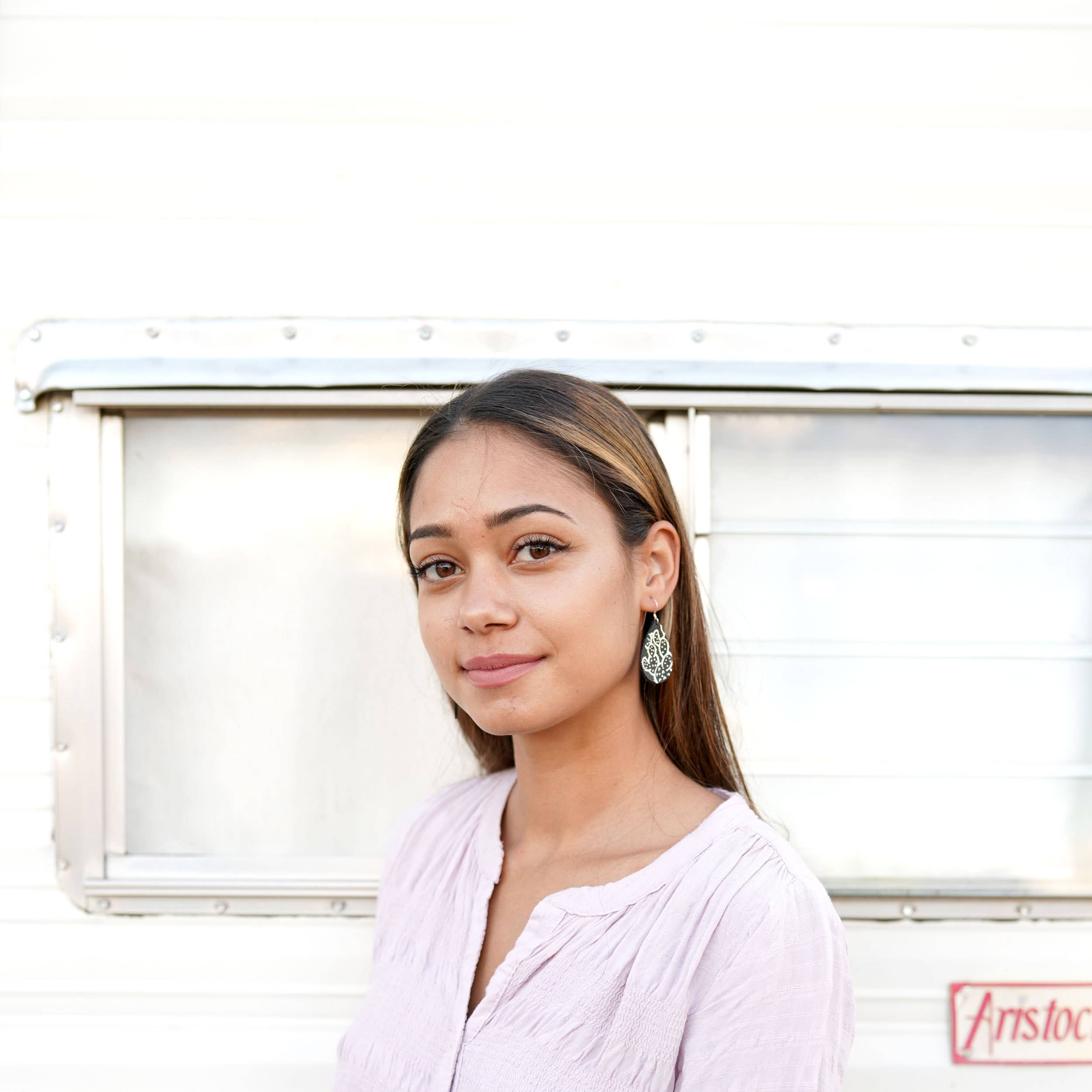 OneWild - Wholesale Dangle Earrings - Prickly Pear Cactus - Metallic Leather Embossed Earrings3