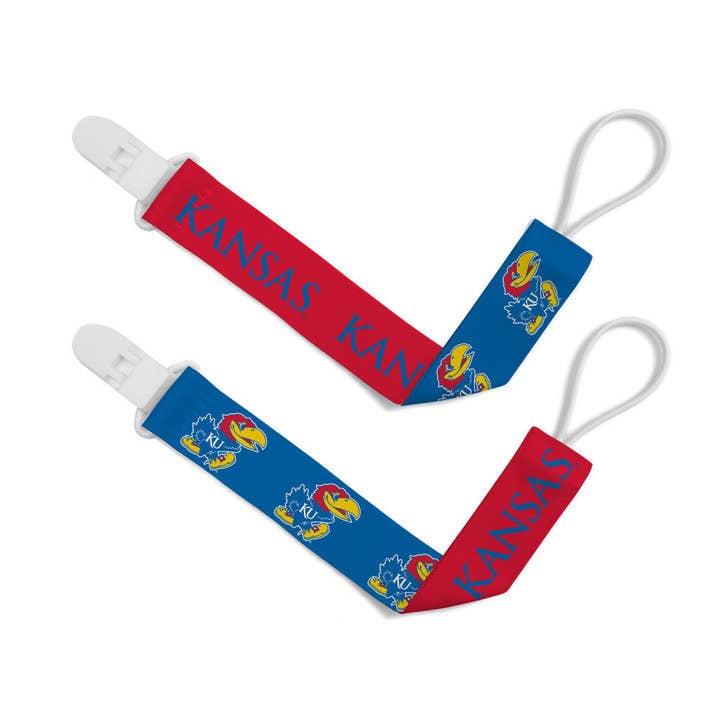 Kansas Jayhawks - Pacifier Clip 2-Pack for wholesale by Masterpieces Puzzles