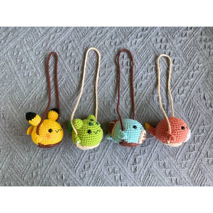 TOMOPOD LLC - Wholesale Stuffed/Plush Toy - Kids & Baby - Crochet Amigurumi Pikachu, Bulbasaur, Squirtle, Charmander3