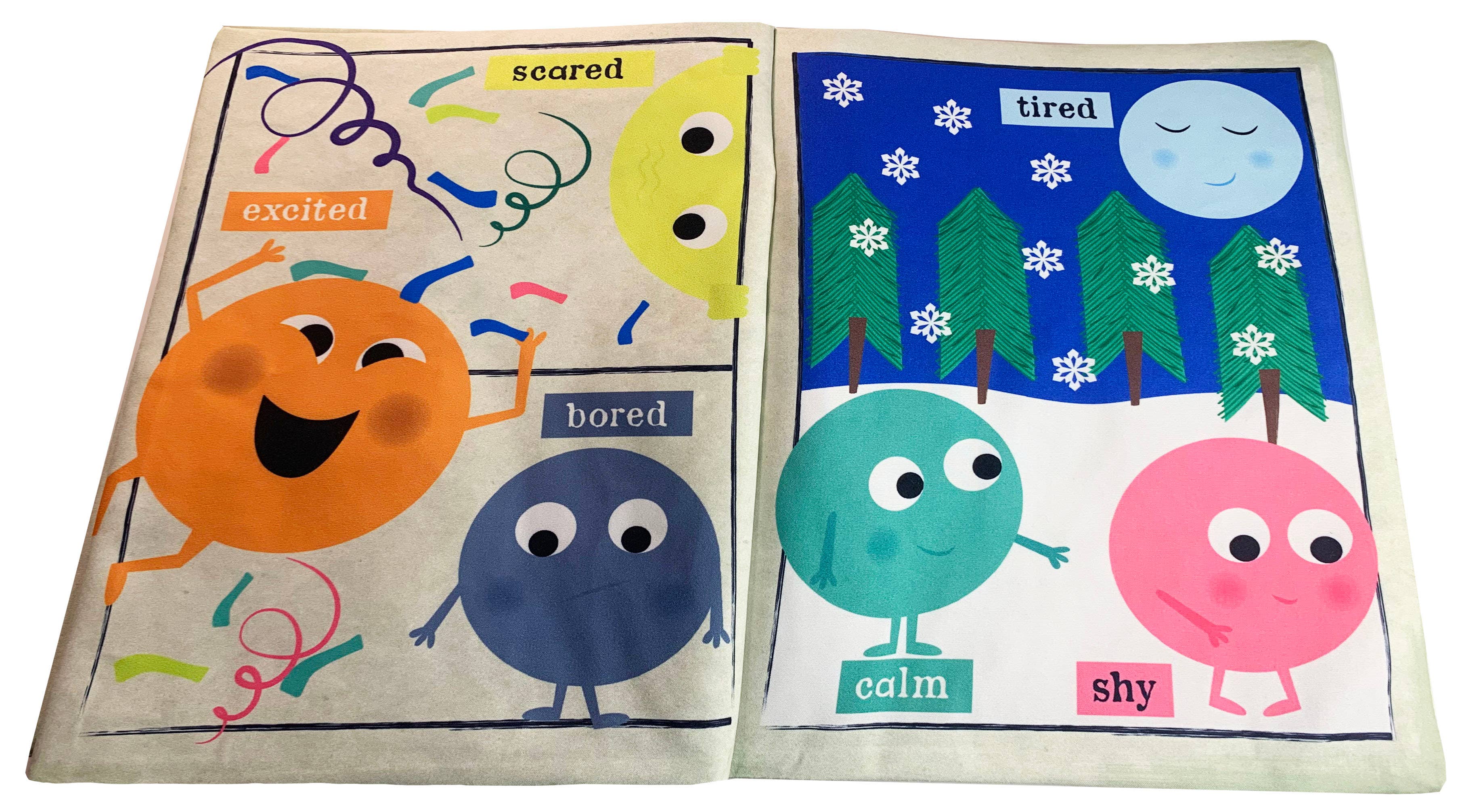Jo & Nic's Crinkly Cloth Books - Wholesale Baby & Toddler Book (0-2) - Nursery Times Crinkly Newspaper - Rainbow of Emotions2