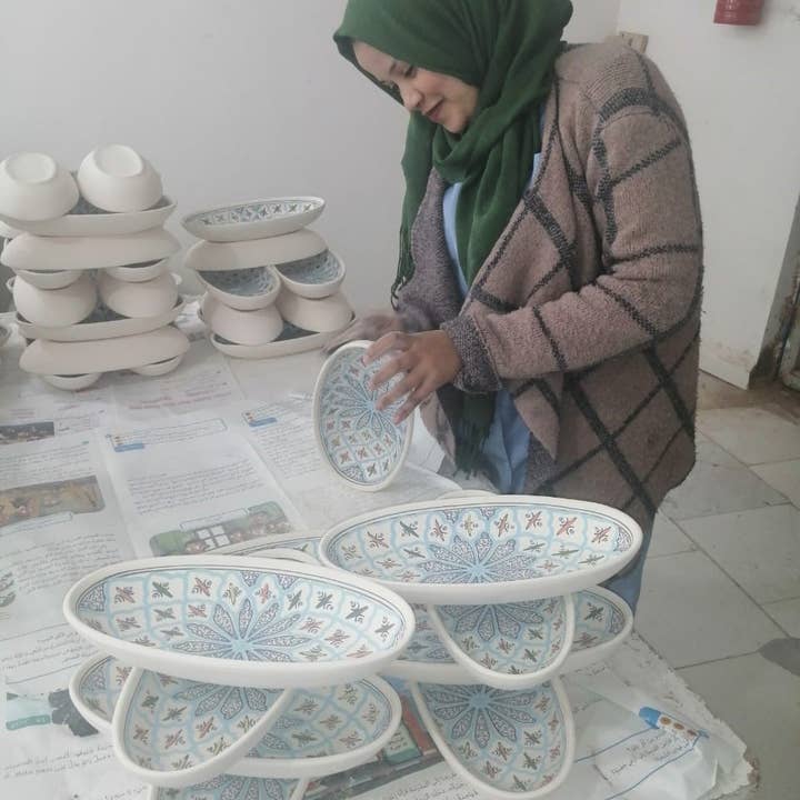 Sobremesa - Vente Bol - Bol en céramique peint à la main Amira de 15 cm, vaisselle pour céréales et soupe6