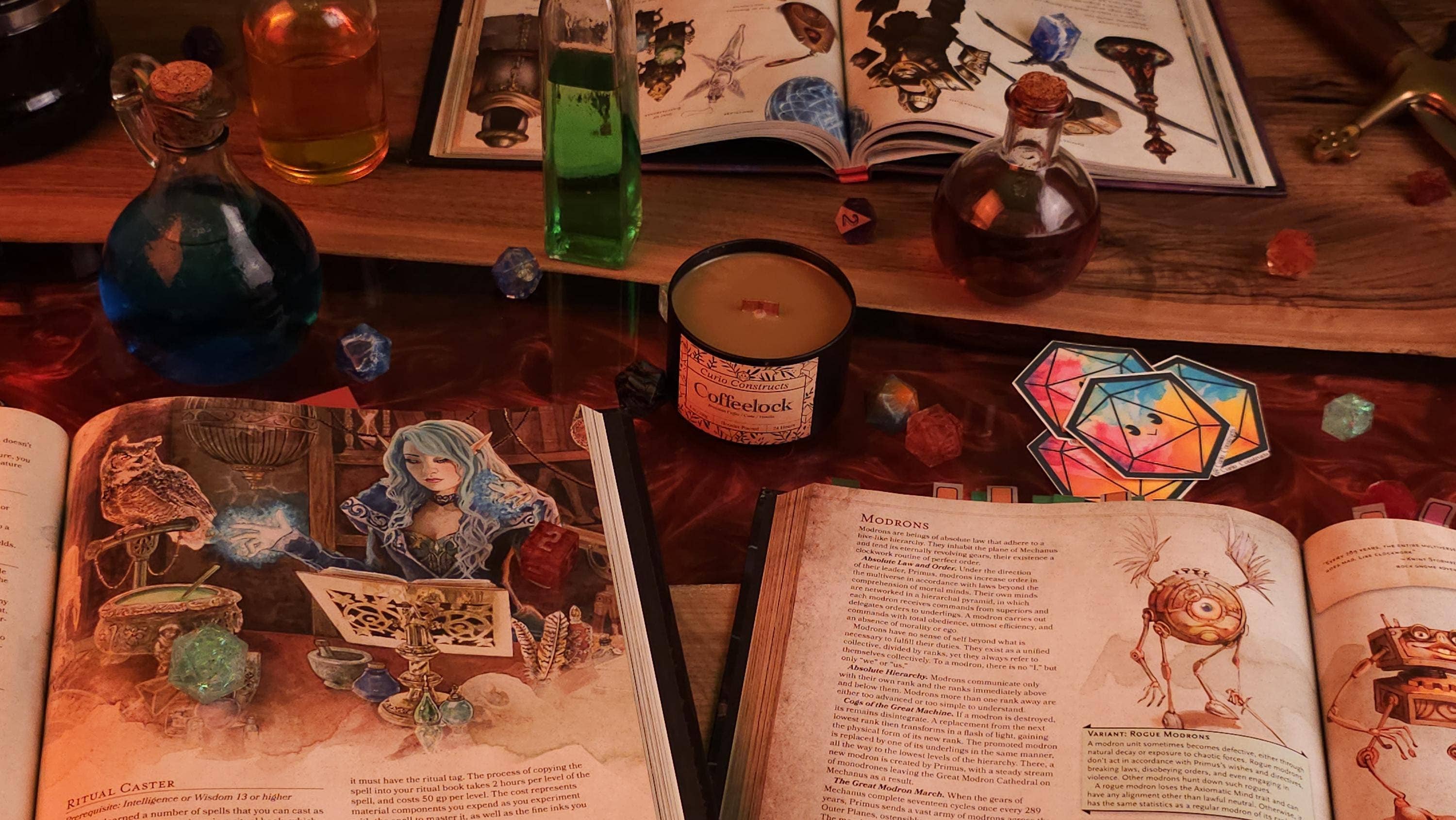 Curio Constructs - Wholesale Jar/Filled Candle - Coffeelock | Fantasy Soy Wax Wood Wick Candle2