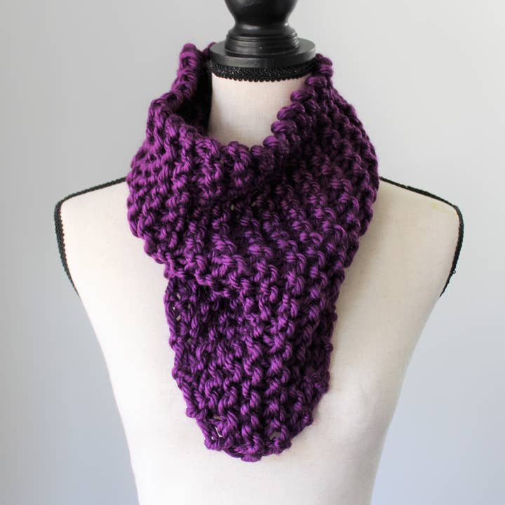 Soft Chunky Knit Bandana Cowl Scarf for wholesale by RamsGirl Design