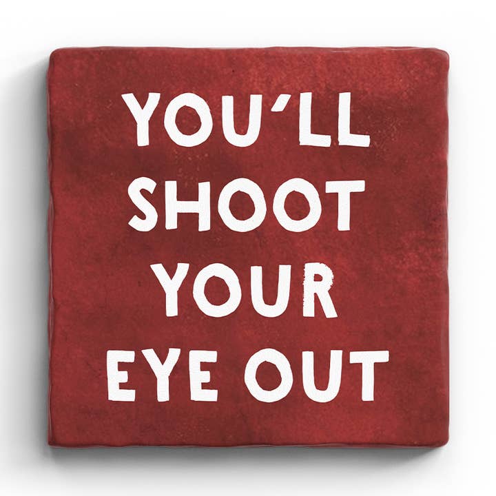 You'll Shoot Your Eye Out - Marble Coaster (Noël) pour la vente par Paisley & Parsley
