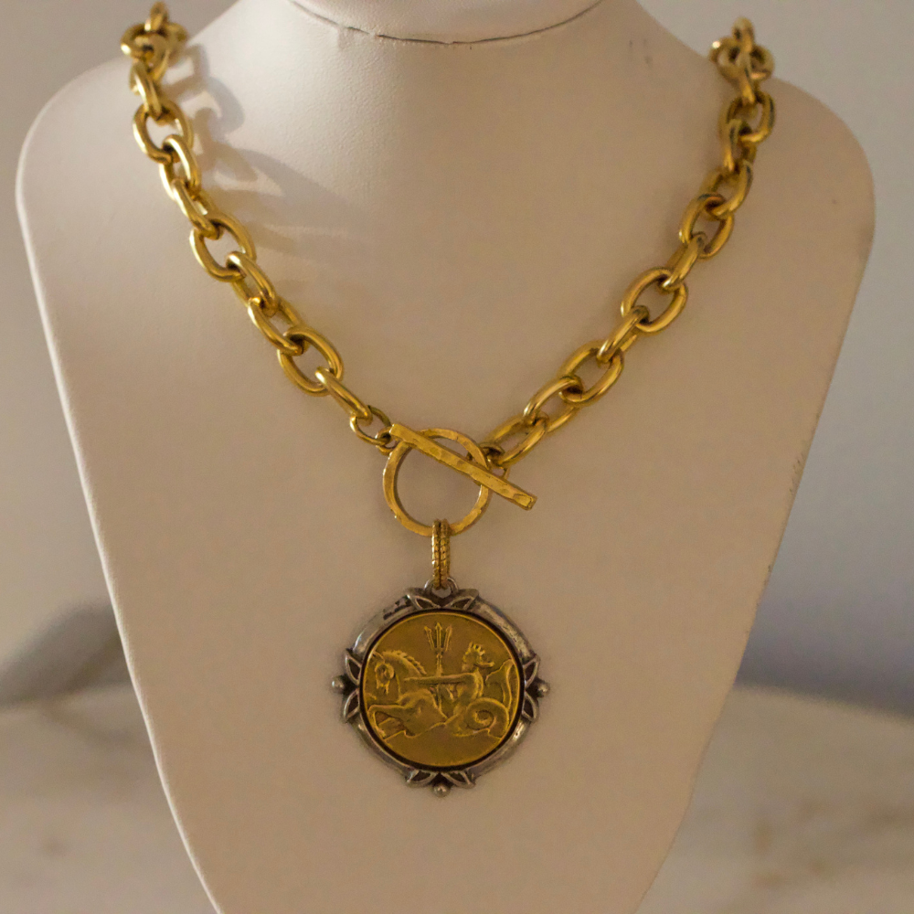 Deep South Originals Inc. - Wholesale Pendant/Charm Necklace - Neptune Coin Necklace1