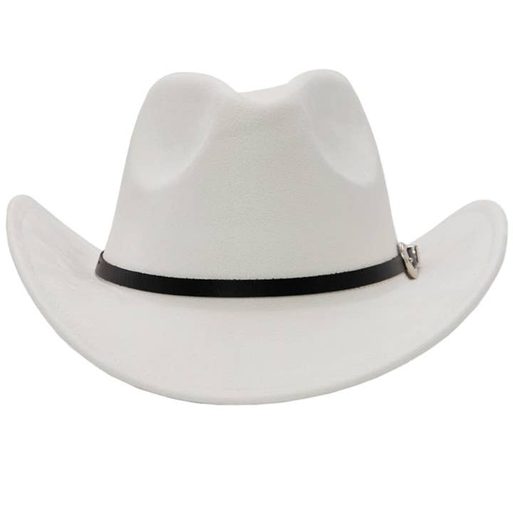 Cap Zone - Wholesale Cowboy Hat - Unisex - Western Buckle Belt Faux Nubuck Suede Cowboy Hat15