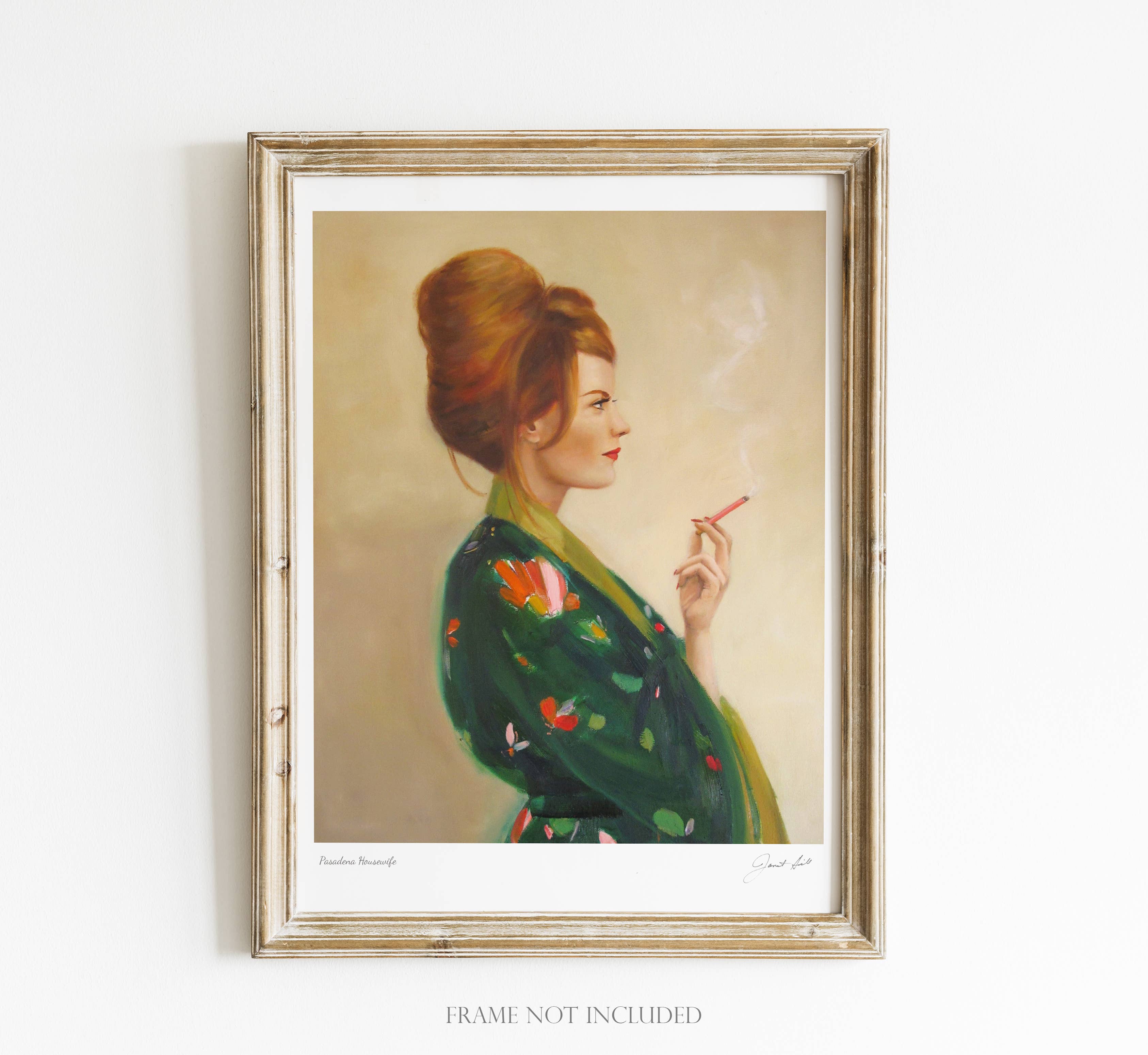 JANET HILL STUDIO - Wholesale Art Print - Pasadena Housewife Art Print - 8.5" X 11"