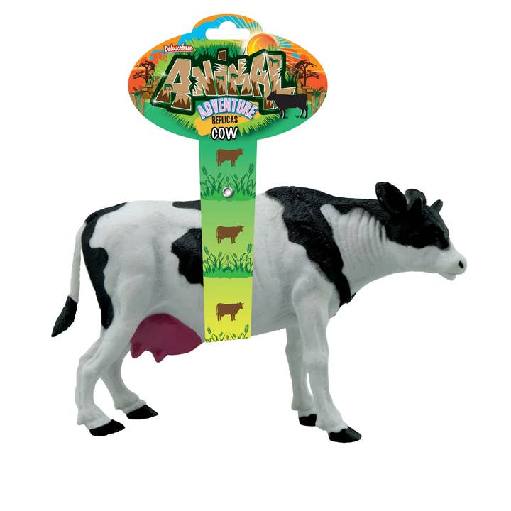 Animal Adventure Replicas - Cow Figurine for wholesale by Deluxebase