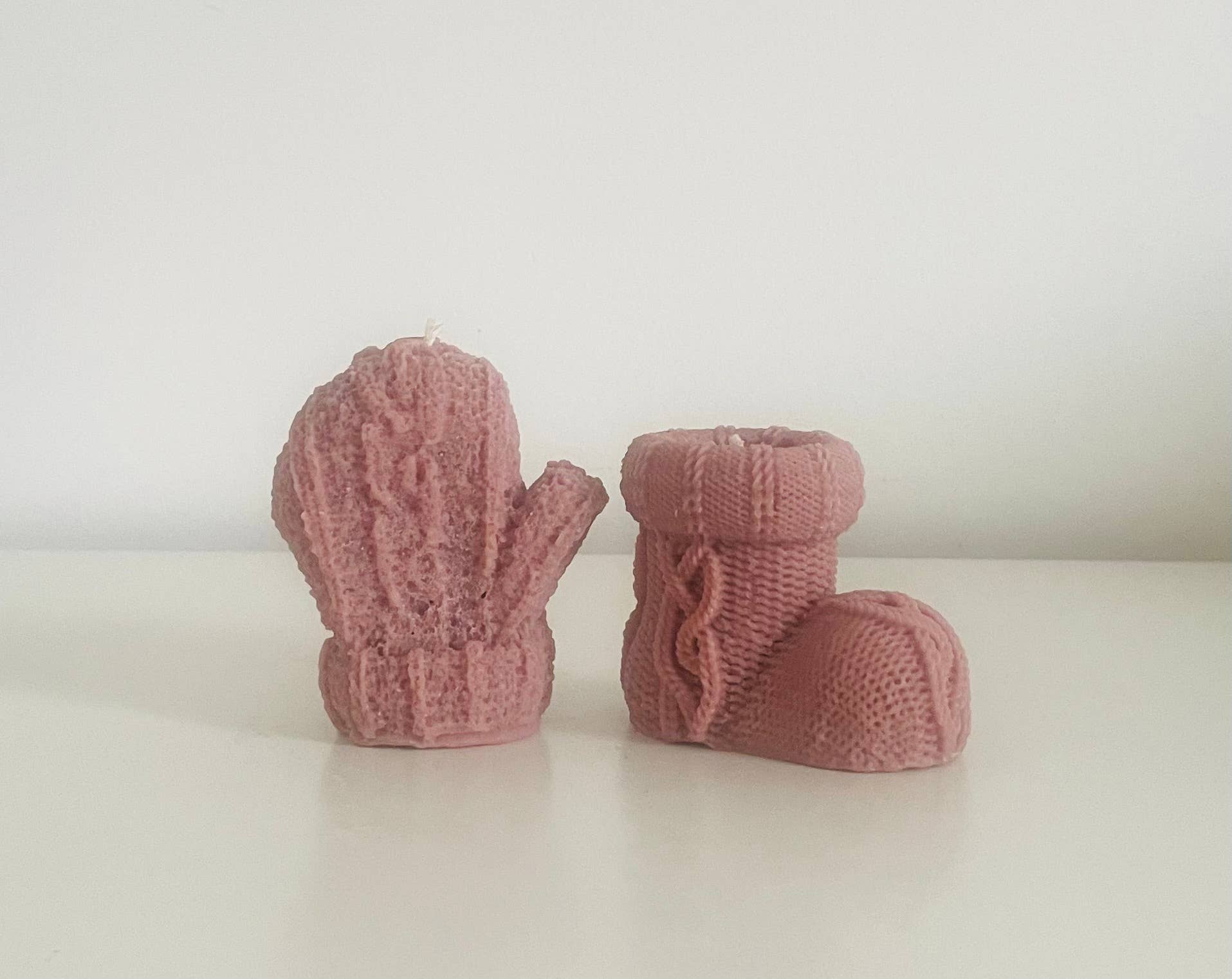 Sweet-Deco Creative - Vente Bougies piliers - Bougie artisanale gant en laine4