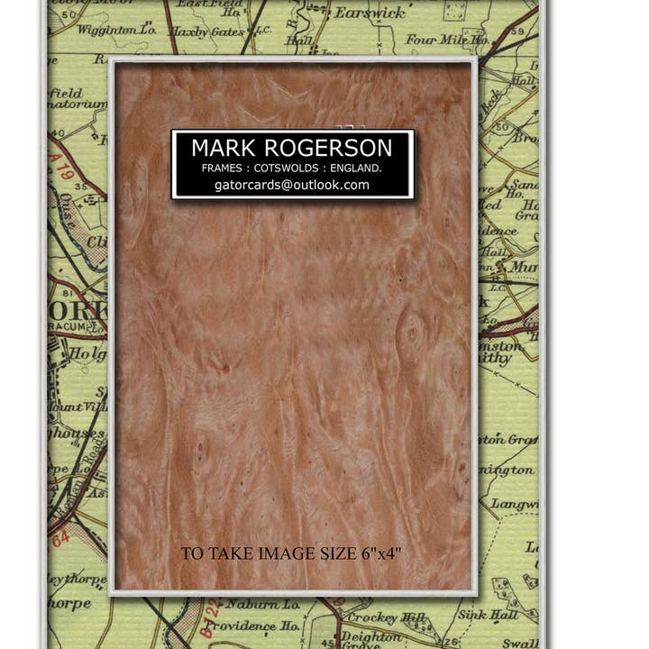 Gator cards - Vente Cadres photos - Cadre photo 6"x4" en placage de papier carte 1657.0